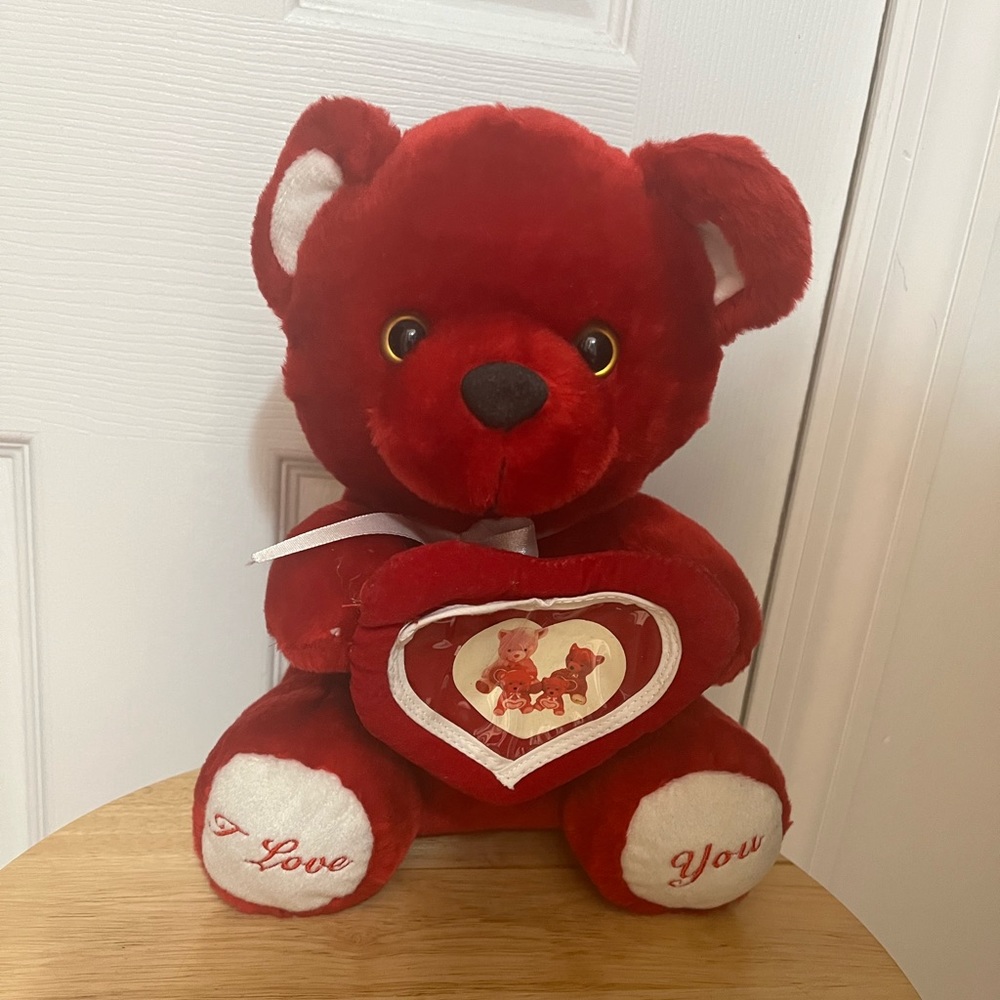 Teddy bear for sale. Minor imperfections, perfect for Valentine’s Day gift.
